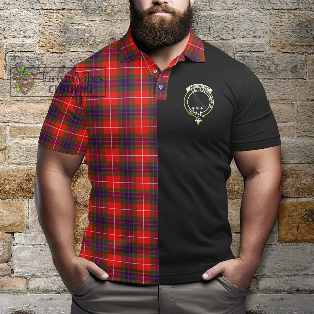 Abernethy Tartan Polo Shirt with Family Crest and Half Of Me Style