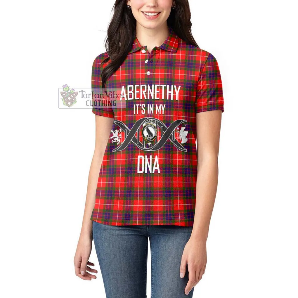 Abernethy Tartan Women's Polo Shirt with Family Crest DNA In Me Style