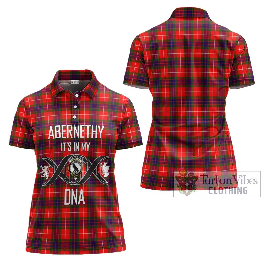 Abernethy Tartan Women's Polo Shirt with Family Crest DNA In Me Style