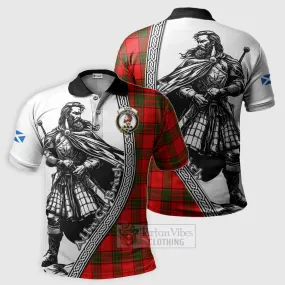 Adair Tartan Clan Crest Polo Shirt with Highlander Warrior Celtic Style