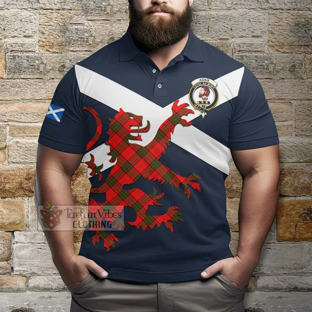 Adair Tartan Lion Rampant Polo Shirt Proudly Display Your Heritage with Alba Gu Brath and Clan Name