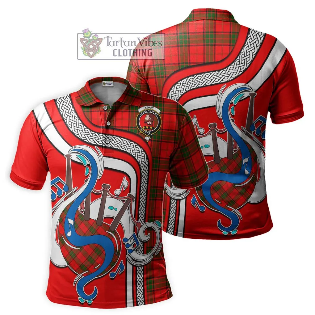 Adair Tartan Polo Shirt with Epic Bagpipe Style