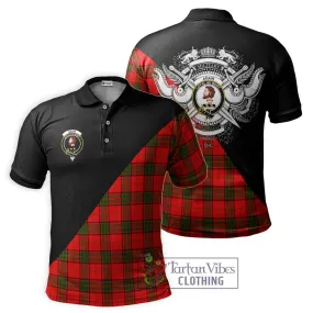 Adair Tartan Polo Shirt with Family Crest and Military Logo Style