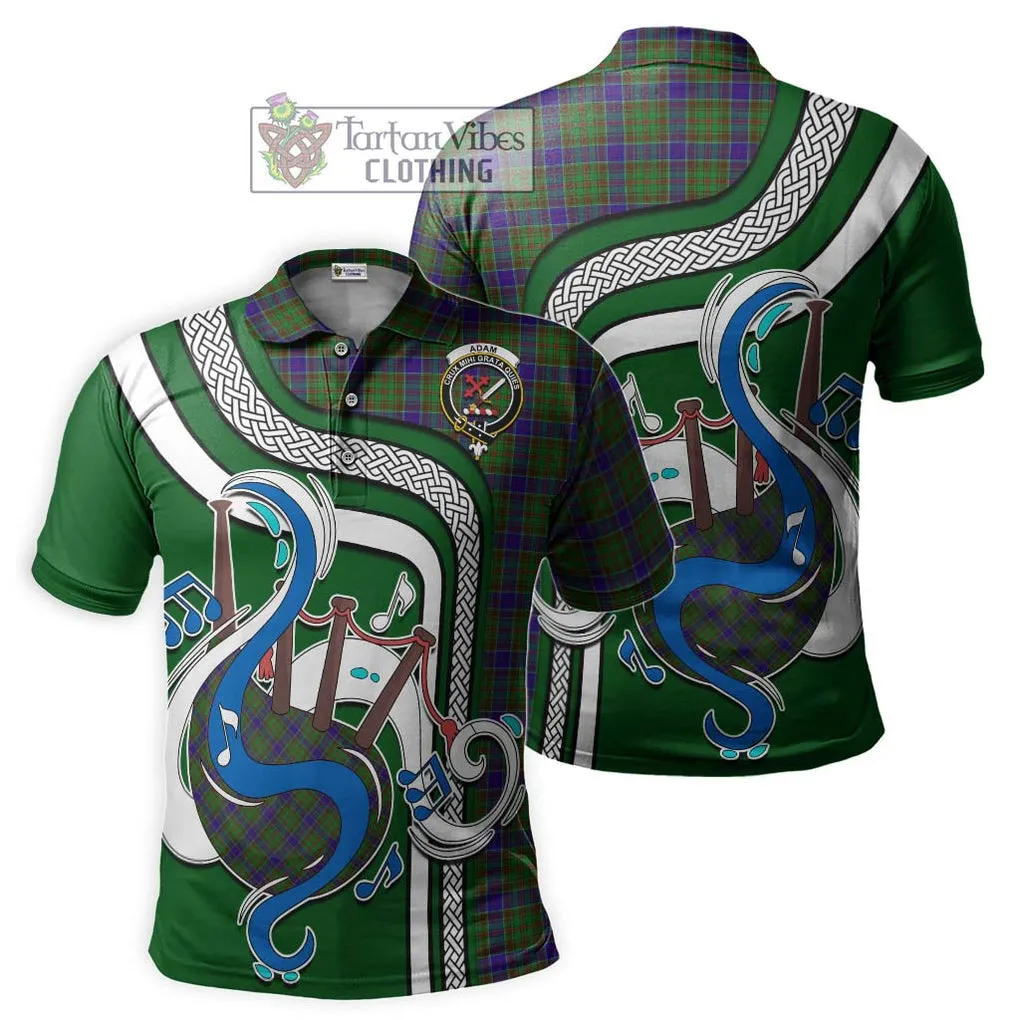 Adam Tartan Polo Shirt with Epic Bagpipe Style