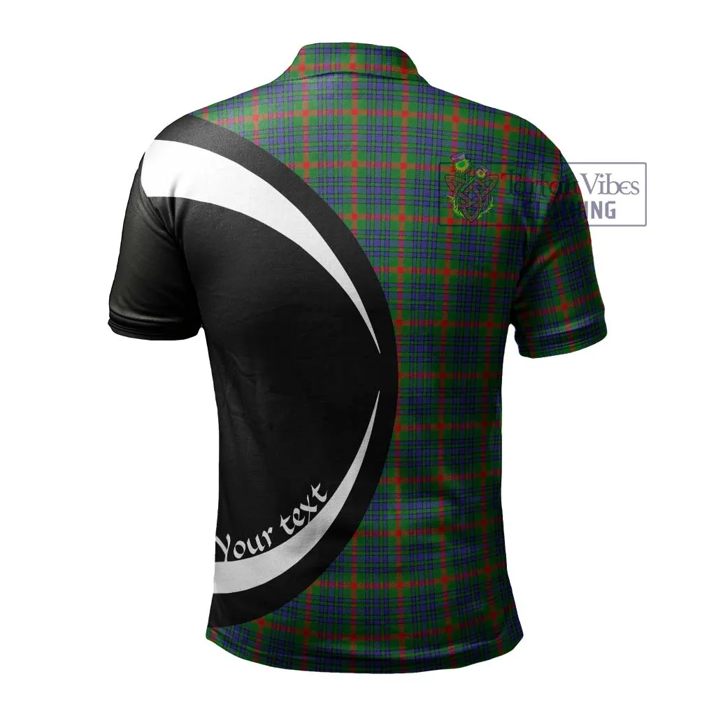 Aiton Tartan Men's Polo Shirt with Family Crest Circle Style