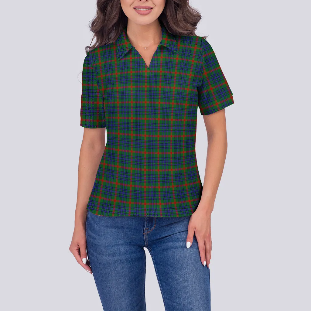 Aiton Tartan Polo Shirt For Women