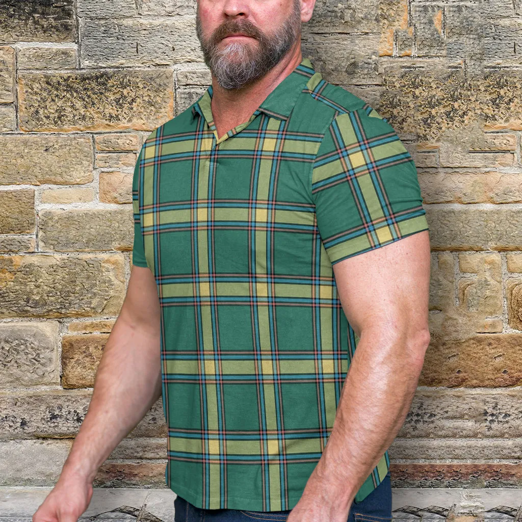 Alberta Province Canada Tartan Mens Polo Shirt