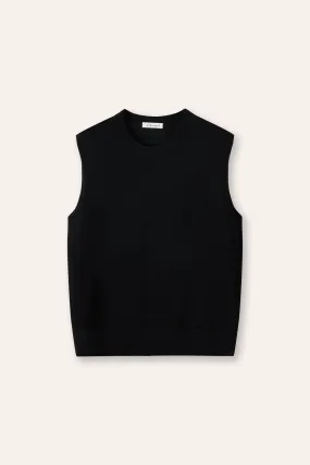 AMER superfine wool tank top (Black)