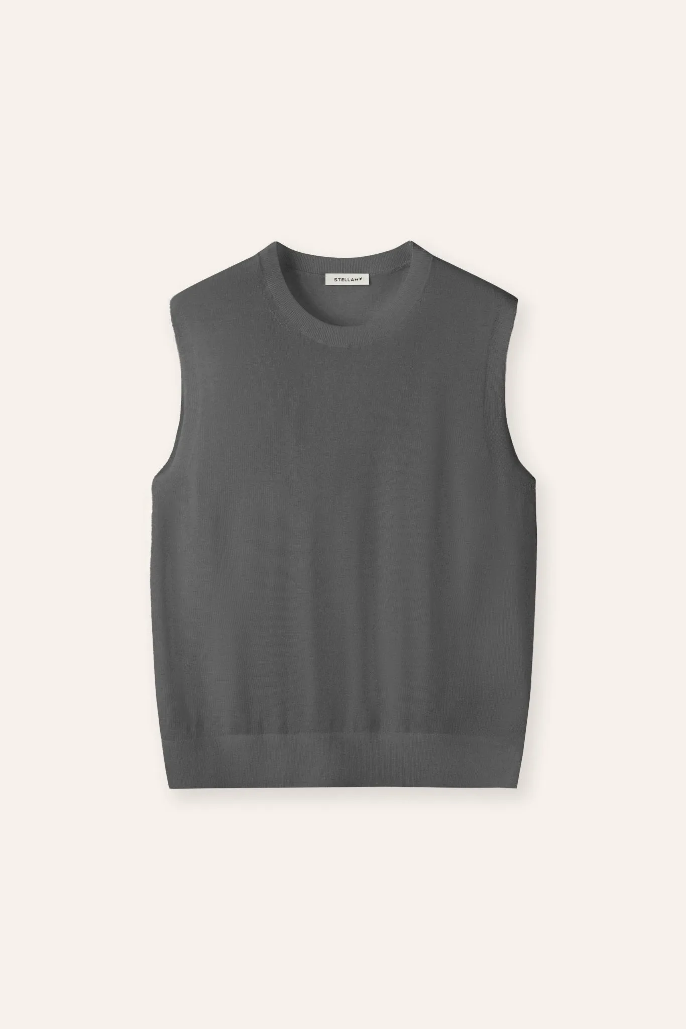 AMER superfine wool tank top (Grey)