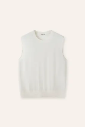 AMER superfine wool tank top (White)