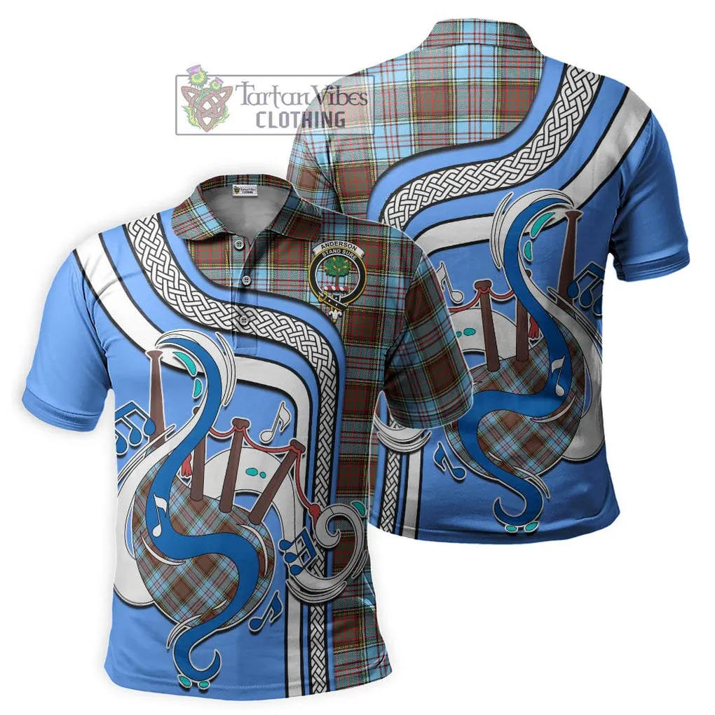 Anderson Ancient Tartan Polo Shirt with Epic Bagpipe Style