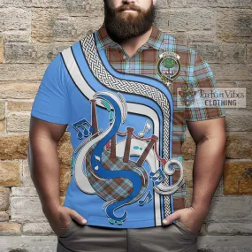 Anderson Ancient Tartan Polo Shirt with Epic Bagpipe Style