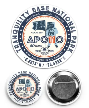 Apollo 11 Tranquility Base NP Sticker & Button Set *Special Edition* (includes US shipping)