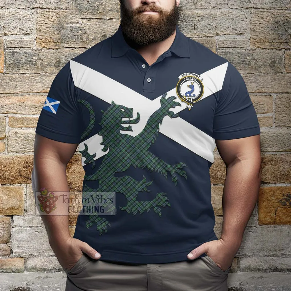 Arbuthnot Tartan Lion Rampant Polo Shirt Proudly Display Your Heritage with Alba Gu Brath and Clan Name