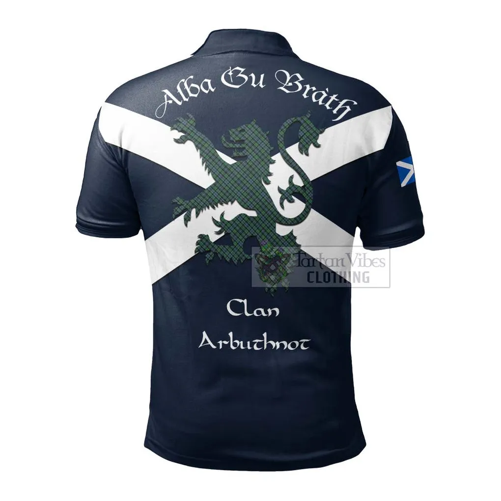 Arbuthnot Tartan Lion Rampant Polo Shirt Proudly Display Your Heritage with Alba Gu Brath and Clan Name