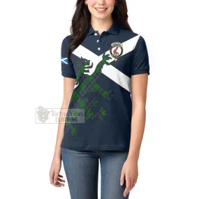 Armstrong Tartan Lion Rampant Women's Polo Shirt Proudly Display Your Heritage with Alba Gu Brath and Clan Name