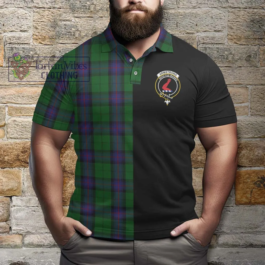 Armstrong Tartan Polo Shirt with Family Crest and Half Of Me Style