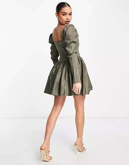 ASOS - Bonded Poplin Skater Mini Dress