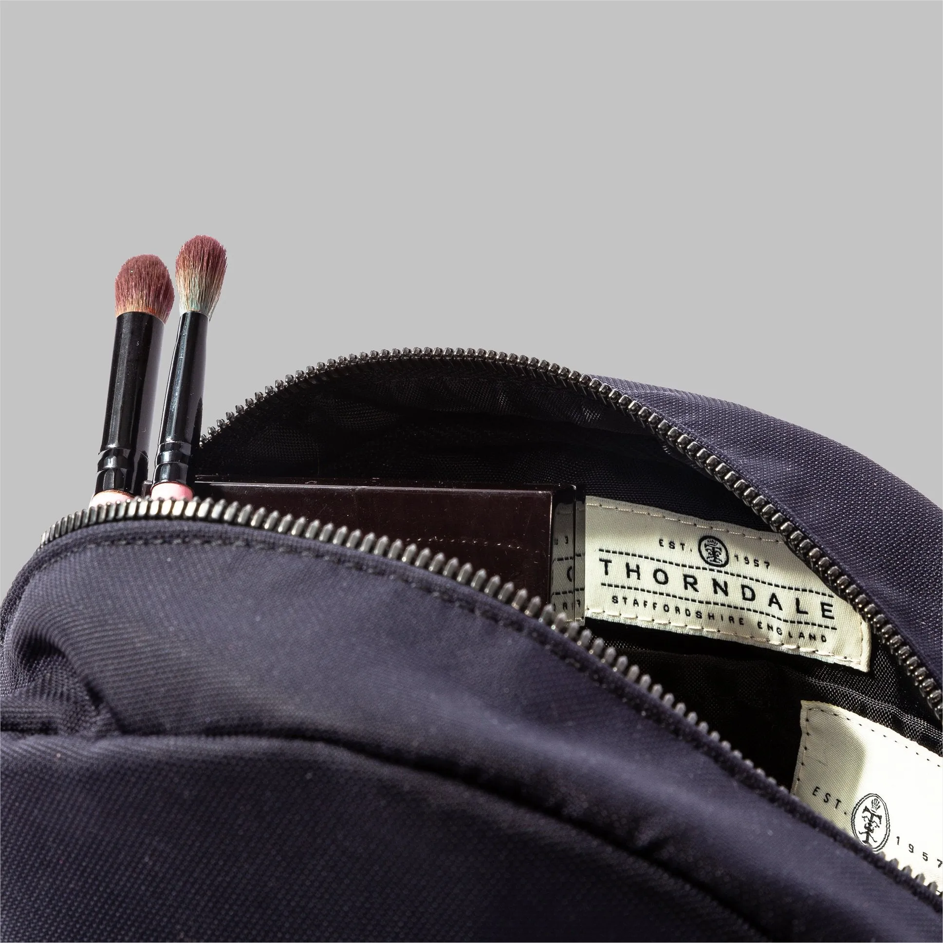 Asterley Brown Waxed Cotton Wash Bag