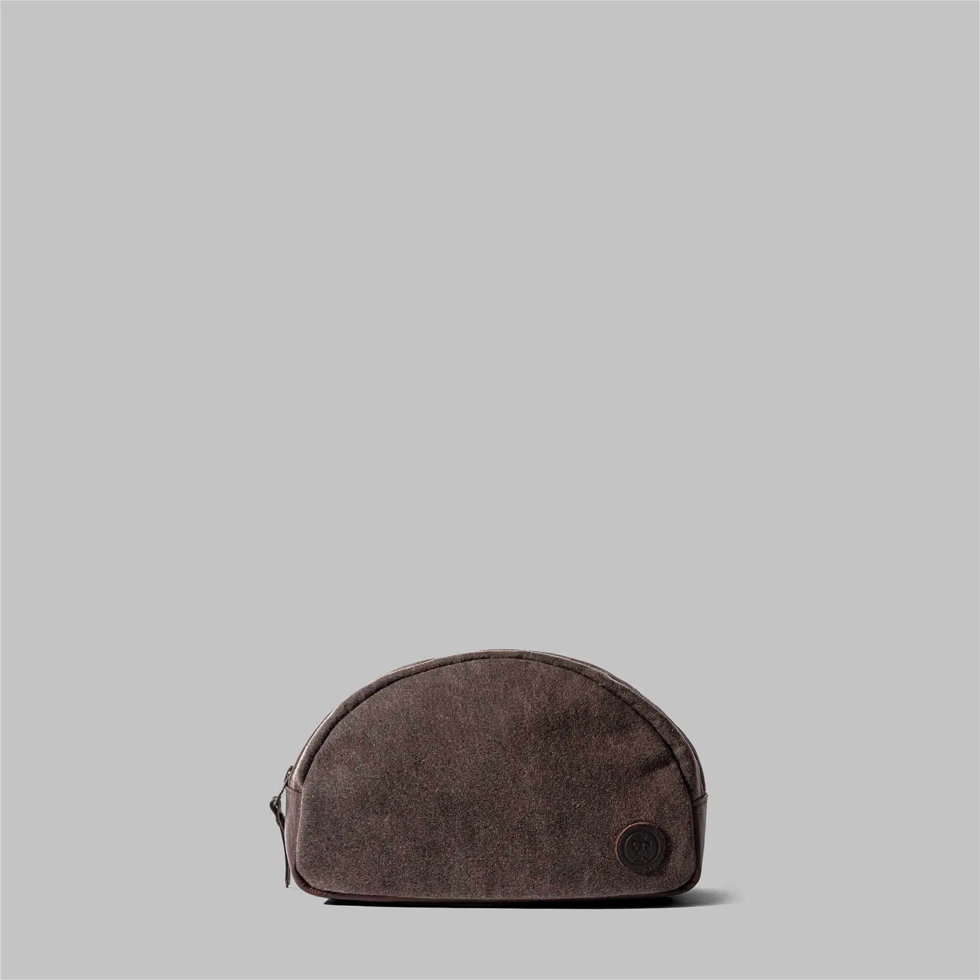 Asterley Brown Waxed Cotton Wash Bag