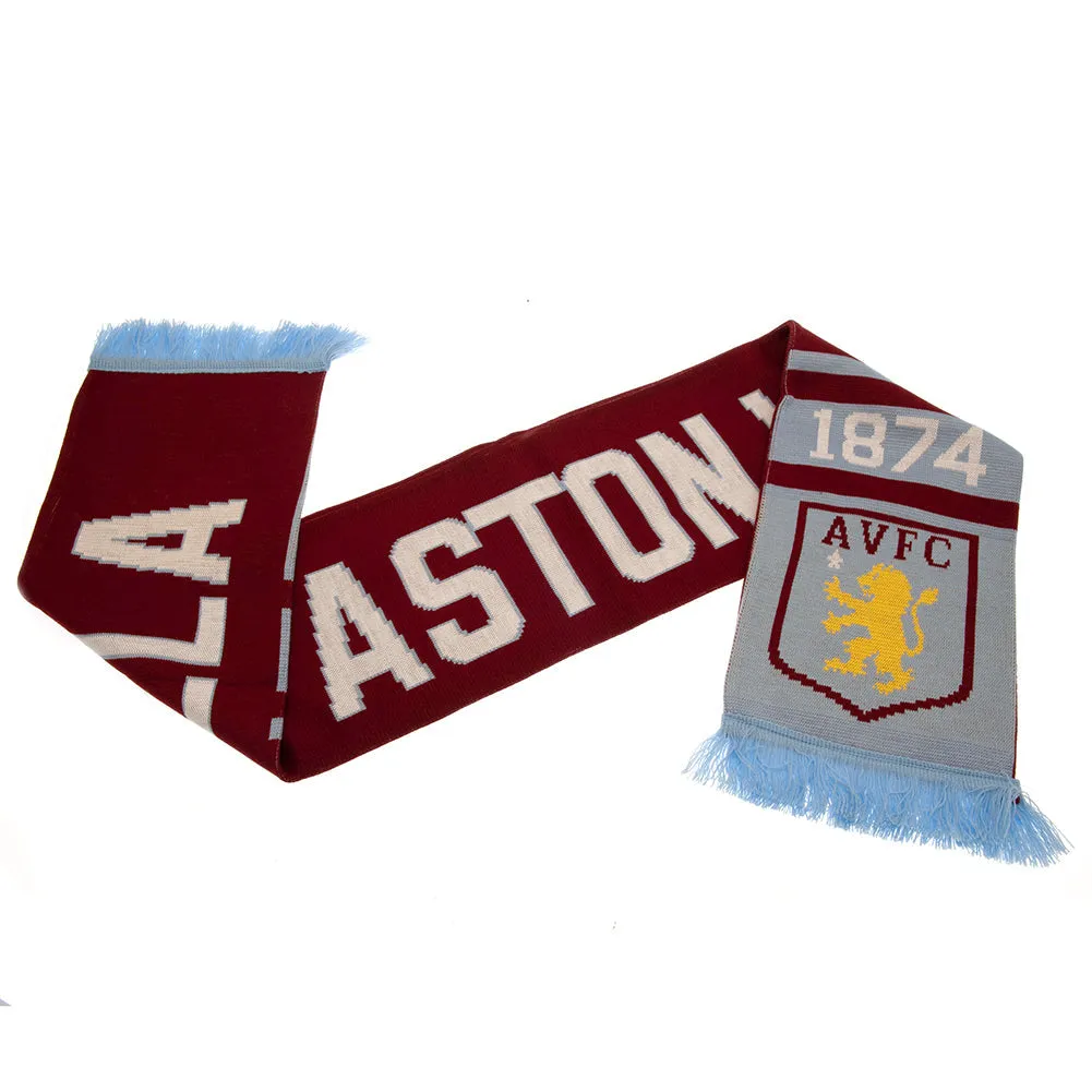 Aston Villa FC Claret and Sky Blue Scarf