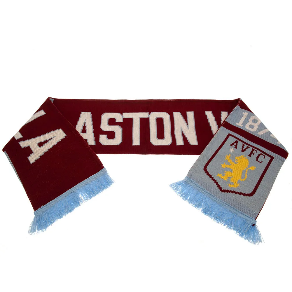 Aston Villa FC Claret and Sky Blue Scarf