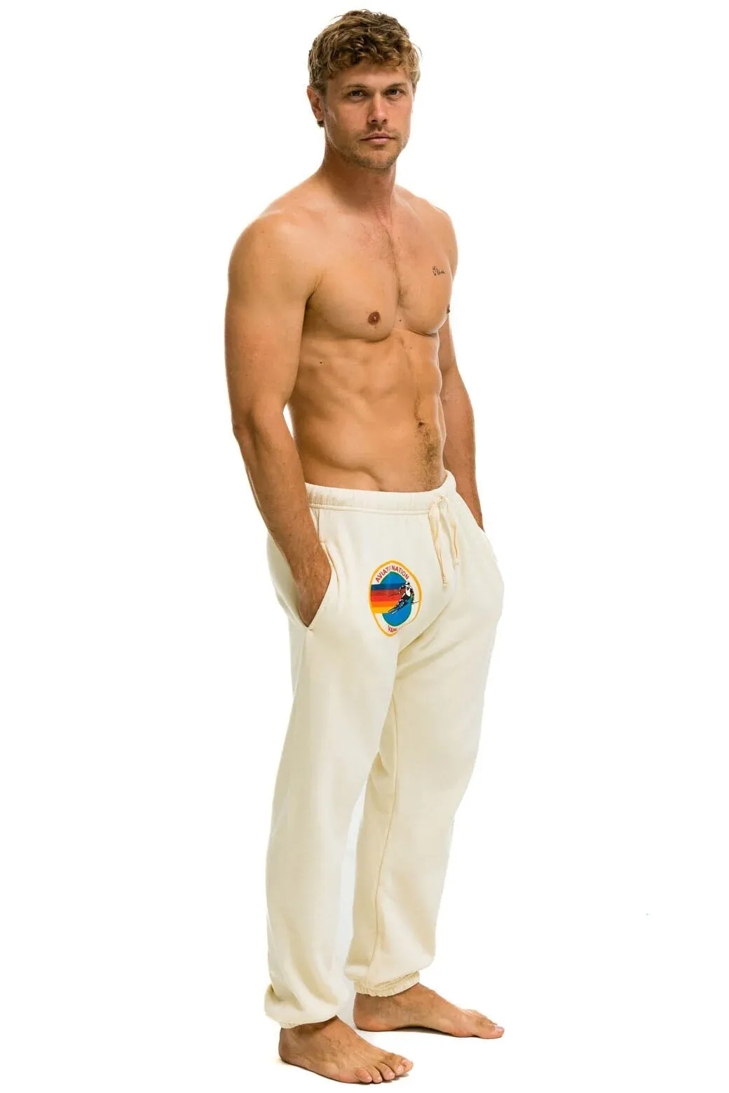 AVIATOR NATION VAIL SWEATPANTS - VINTAGE WHITE