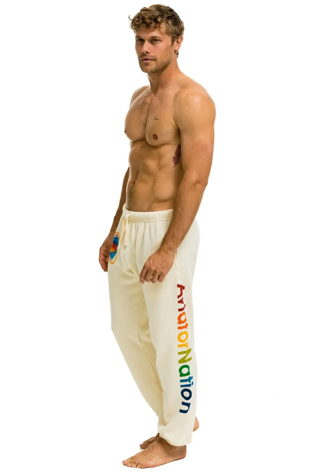 AVIATOR NATION VAIL SWEATPANTS - VINTAGE WHITE