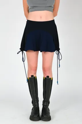 B-R-B 'Deflated Bubble' Mini Skirt in Ink & Navy