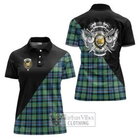 Bailey Ancient Tartan Women's Polo Shirt with Family Crest and Military Logo Style