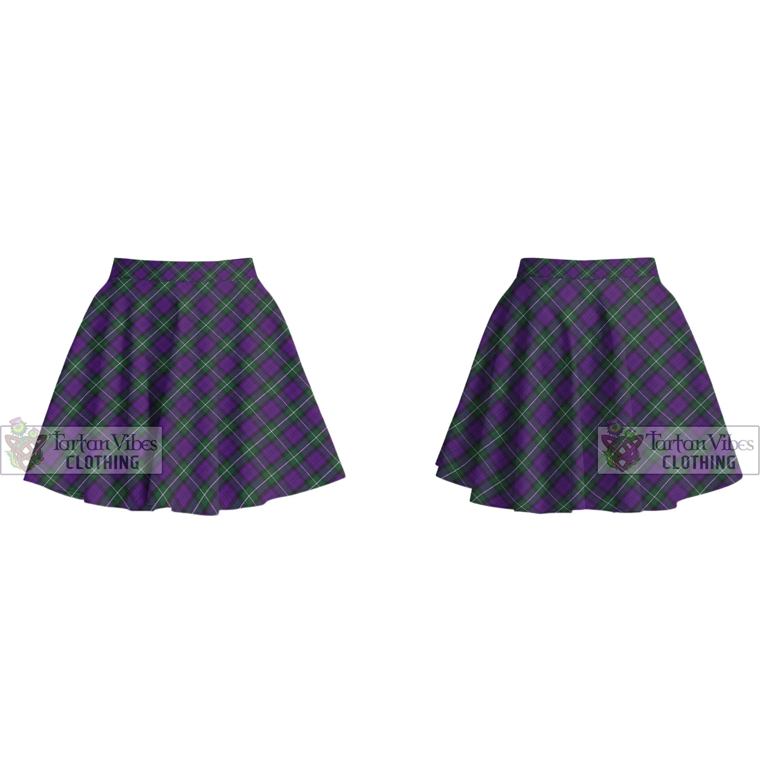 Baillie Highland Society Tartan Women's Plated Mini Skirt