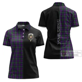 Baillie Highland Society Tartan Women's Polo Shirt with Family Crest and Half Of Me Style