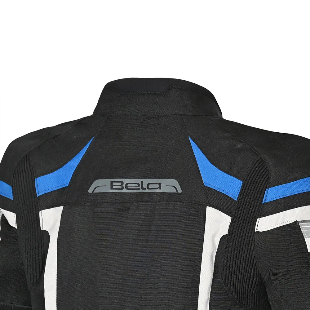 BELA Highland Motorcycle Riding Jacket Men Black Blue