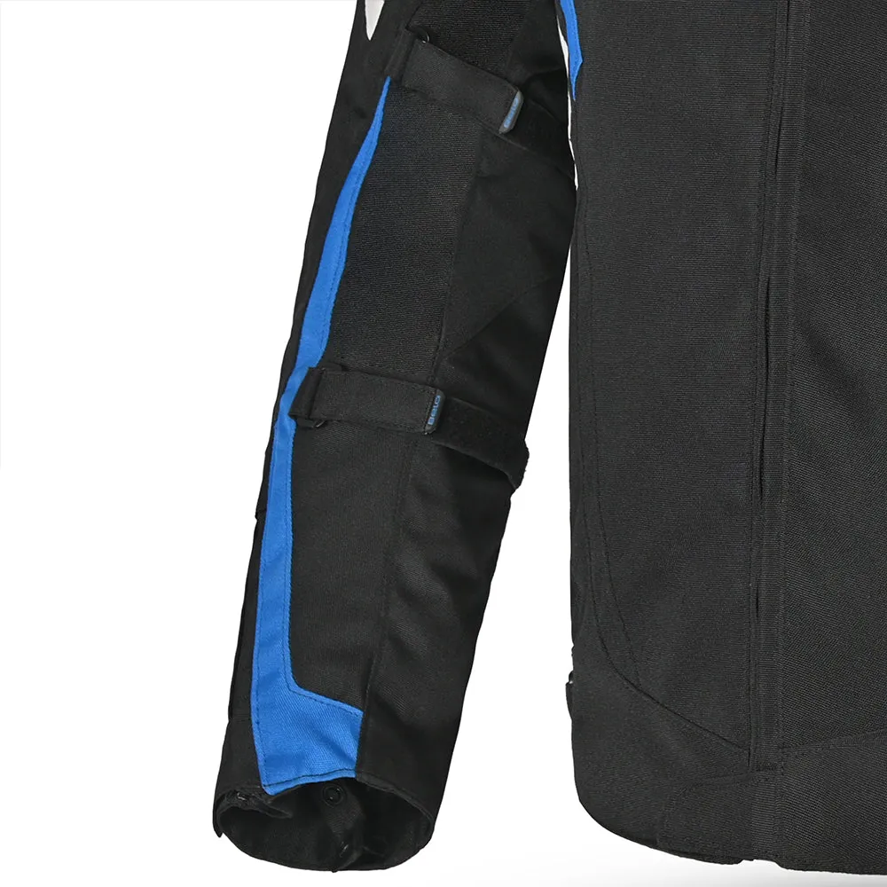 BELA Highland Motorcycle Riding Jacket Men Black Blue