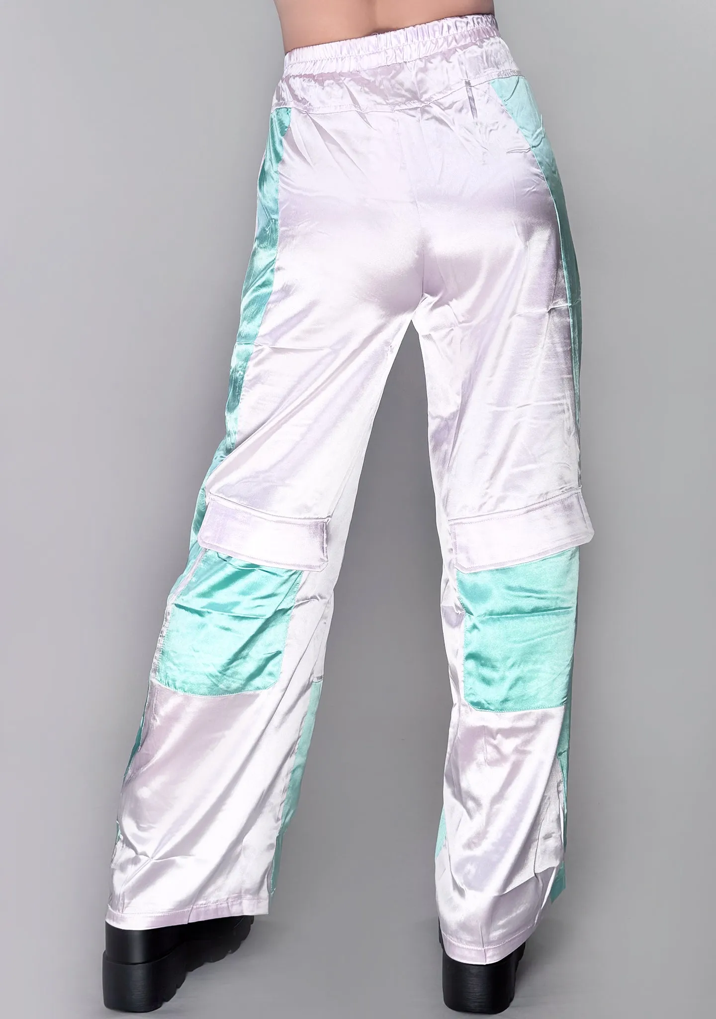 Bella Dream Colorblock Satin Cargo Pants