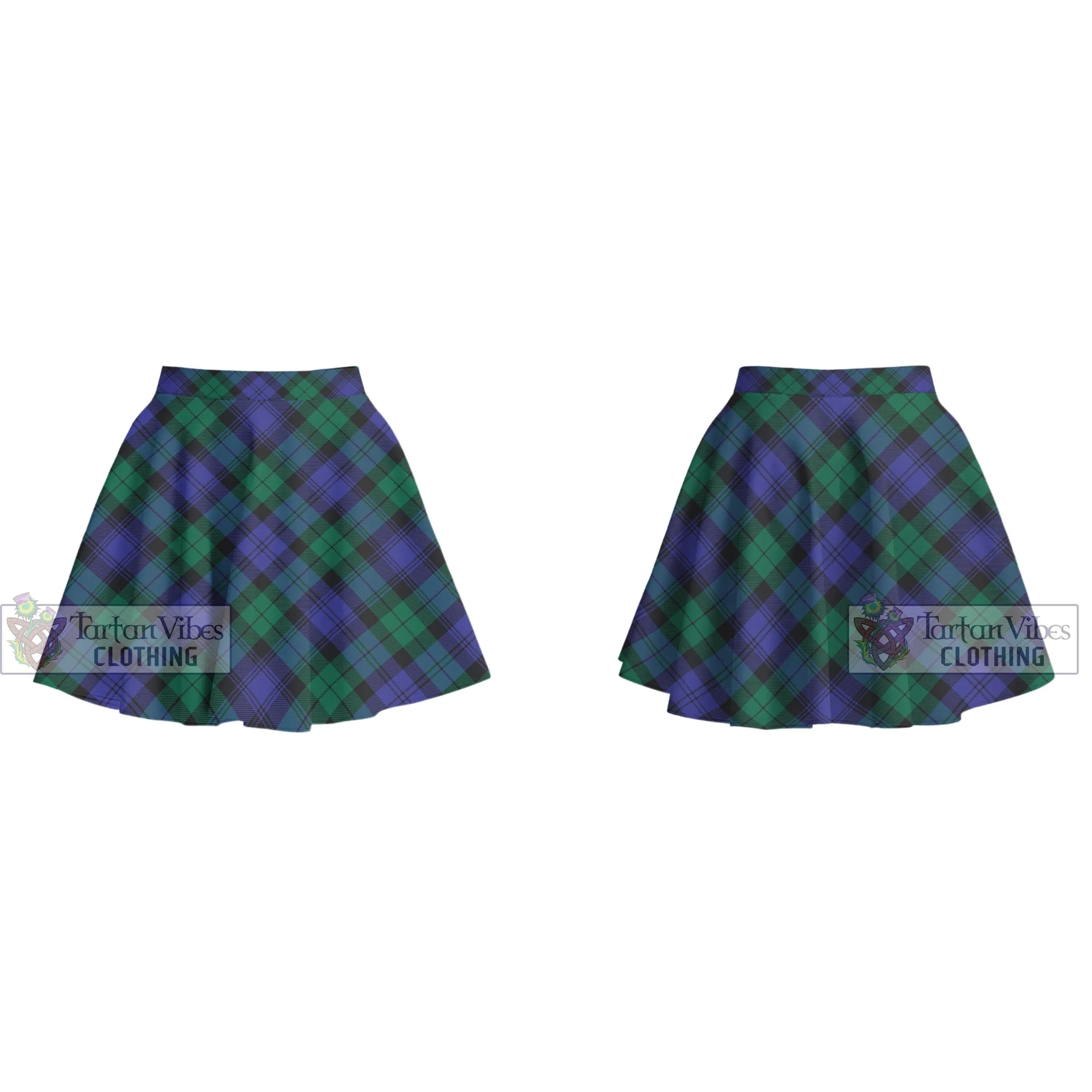 Black Watch Modern Tartan Women's Plated Mini Skirt