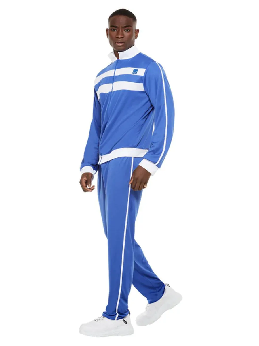 Blue 80's Tracksuit Adult Men's