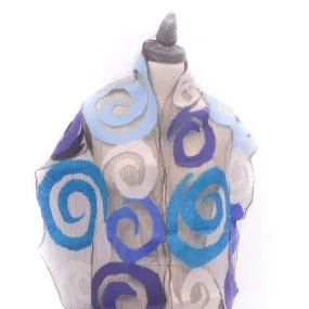 Blue Spiral Scarf