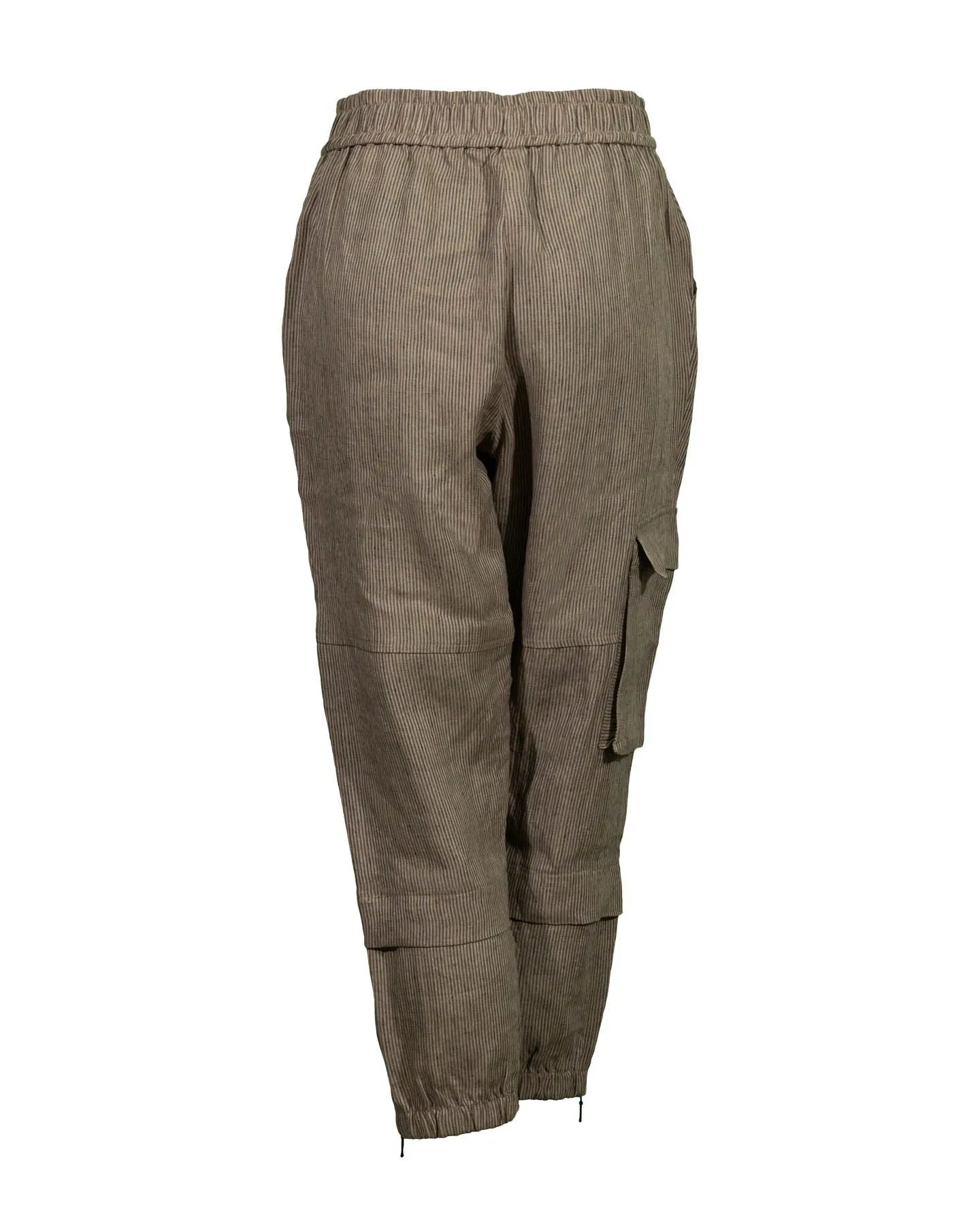 Breton Linen Stripe Zip Jogger Pant