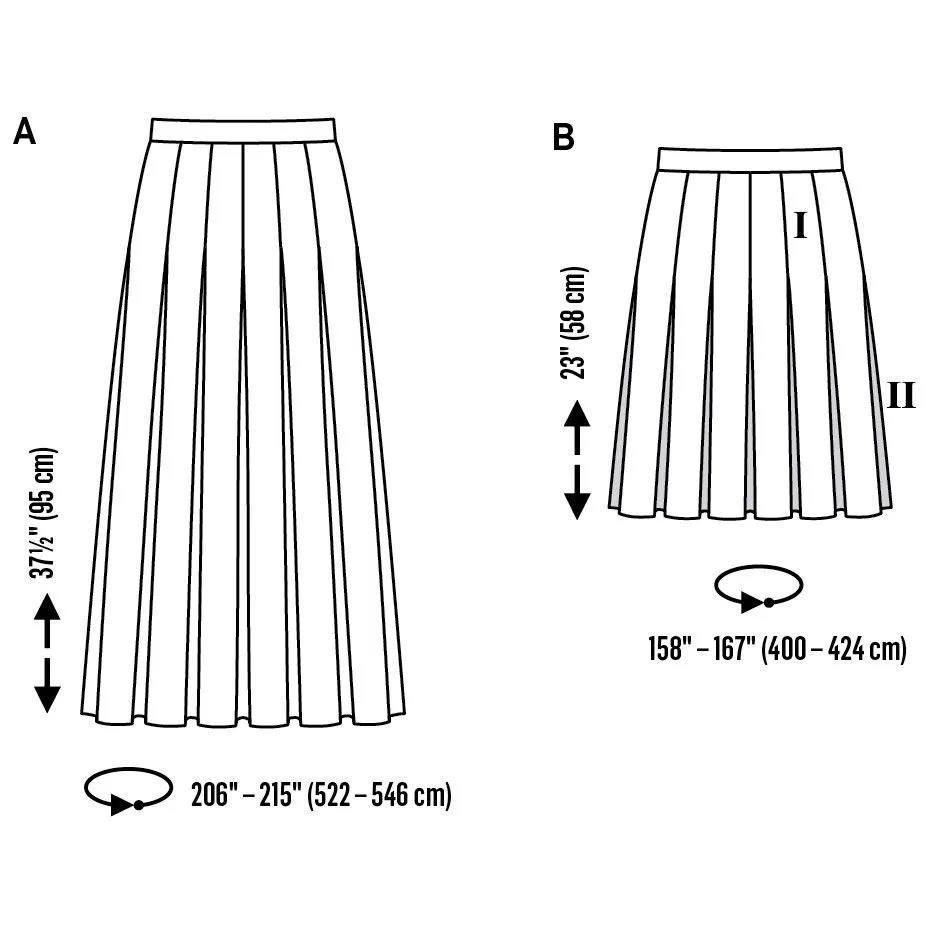 Burda Pleated Skirts 6466