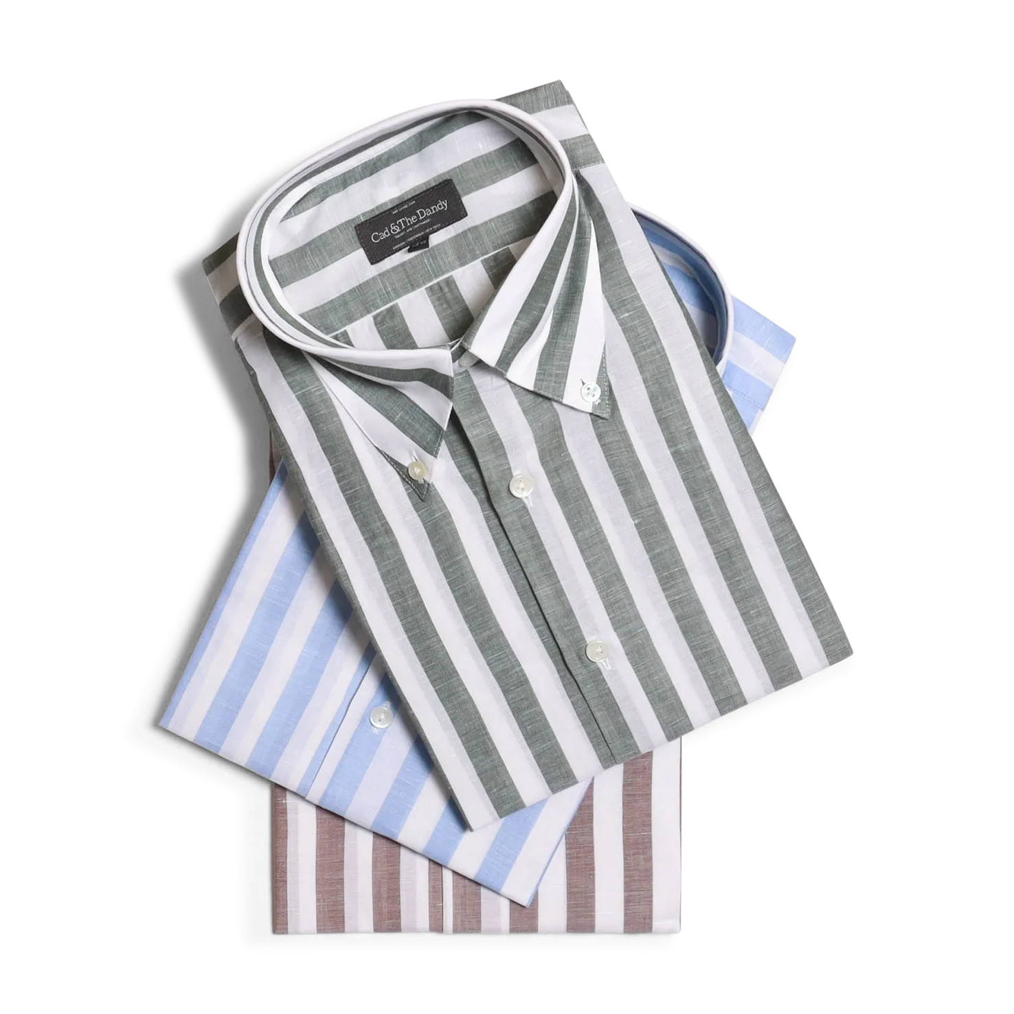 Button Down Shirt in Wide Blue Stripe