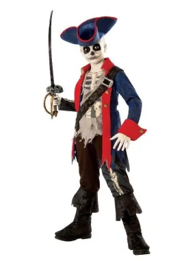 Captain Bones Pirate Boy's Costume