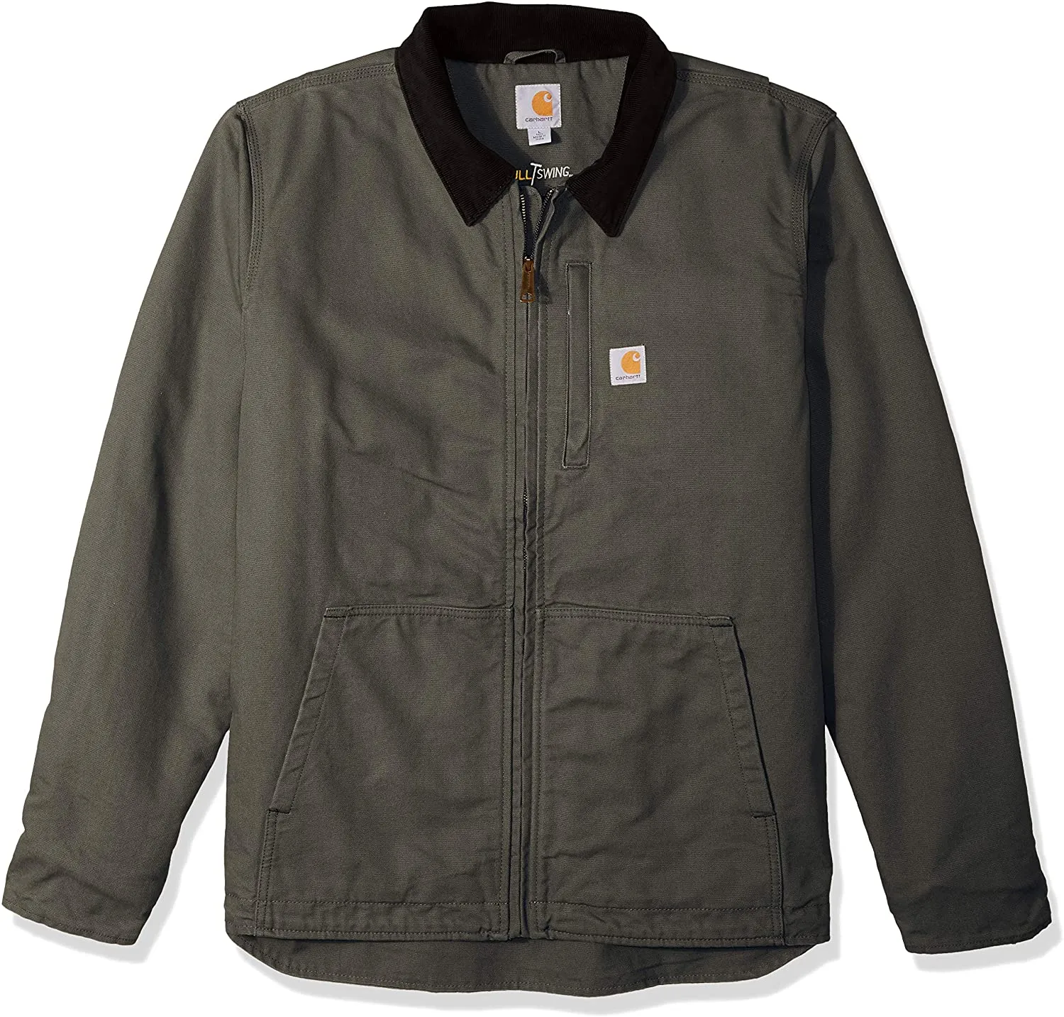 Carhartt Men's Full Swing Loose Fit Washed Duck Fleece-Lined Jacket