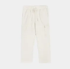 Carly Fleece Cargo Womens Pants (White)