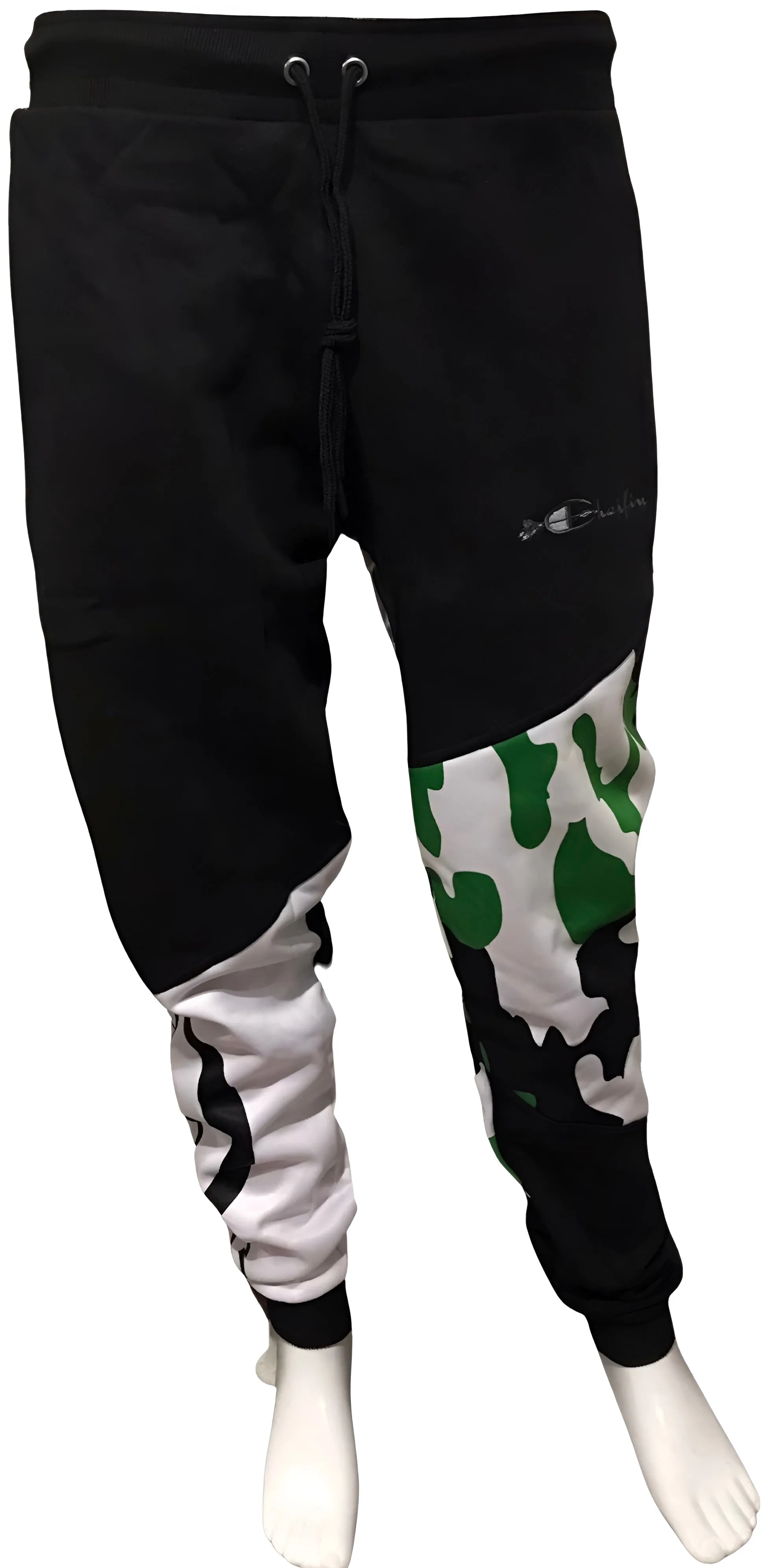 ^CHAMPION CHIEF^ LUXURY (GREEN CAMOUFLAGE) JOGGER SWEATPANTS (CUT & SEW)