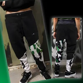 ^CHAMPION CHIEF^ LUXURY (GREEN CAMOUFLAGE) JOGGER SWEATPANTS (CUT & SEW)