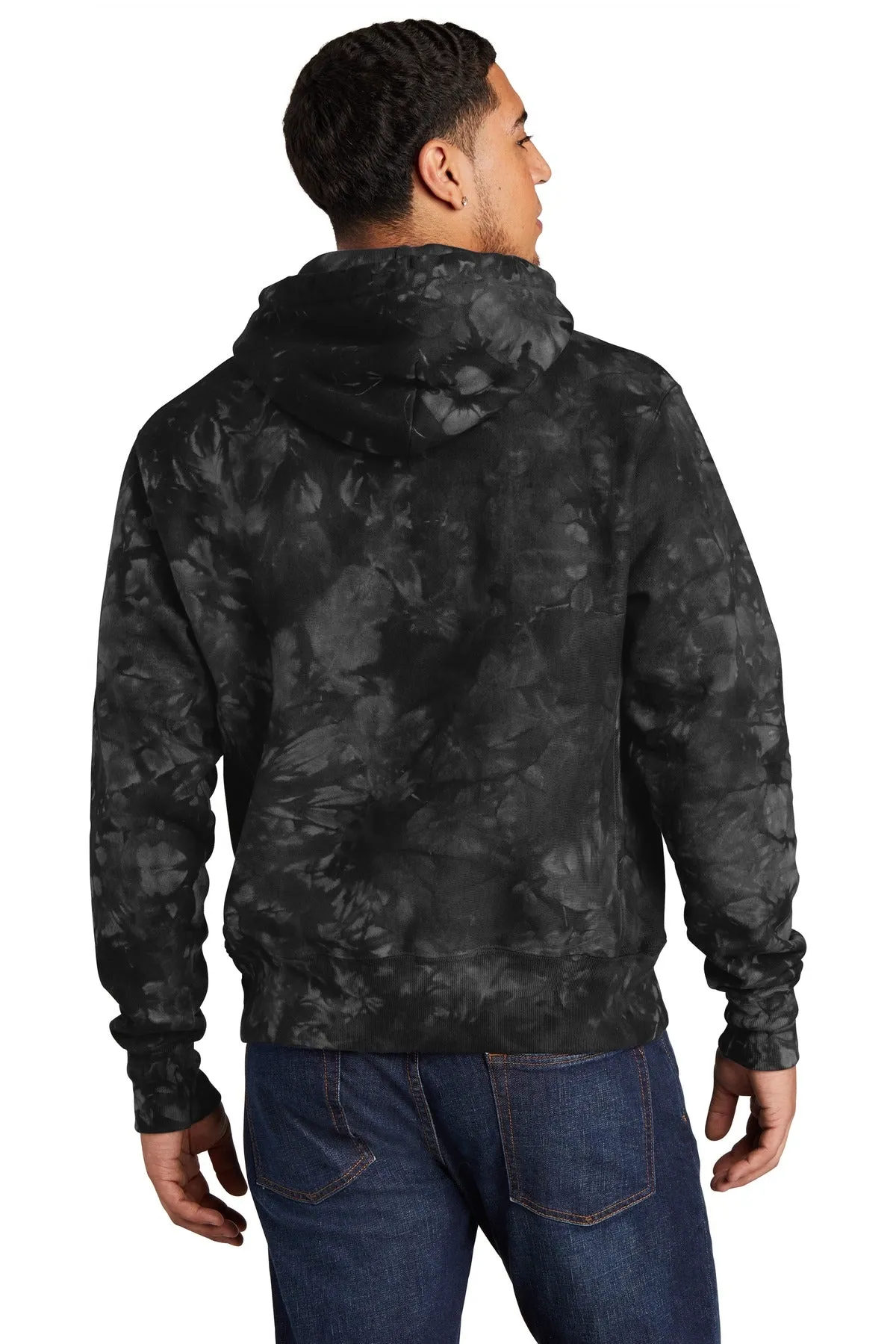 Champion ® Reverse Weave ® Scrunch-Dye Tie-Dye Hooded Sweatshirt. TDS101