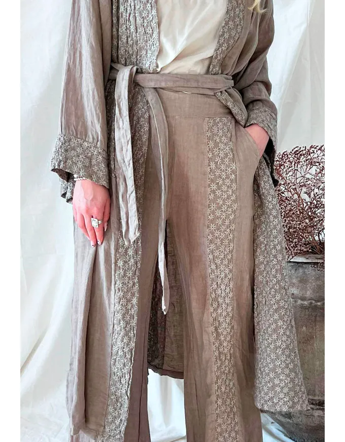 Chateau Linen Kimono Taupe