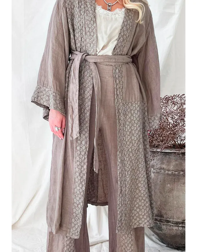 Chateau Linen Kimono Taupe