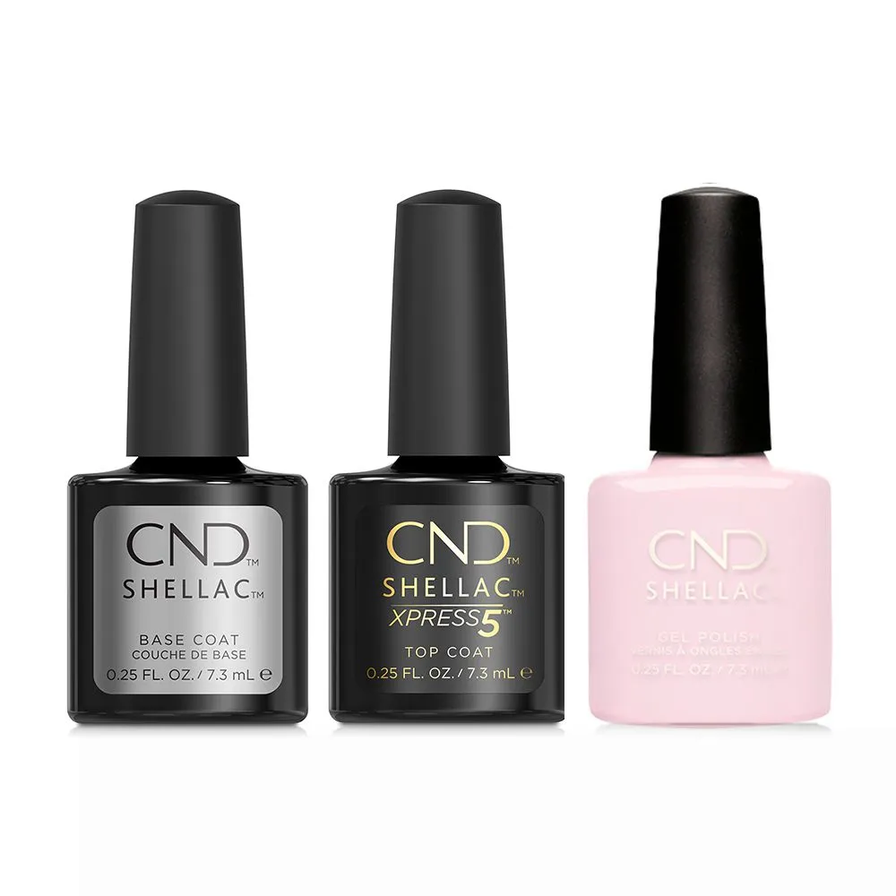 CND - Shellac Xpress5 Combo - Base, Top & Winter Glow (0.25 oz)